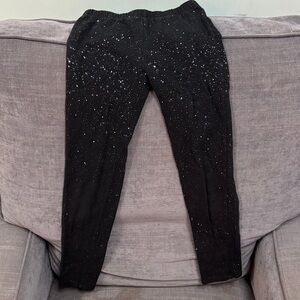 GAP Black Leggings with White Speckle Detail
